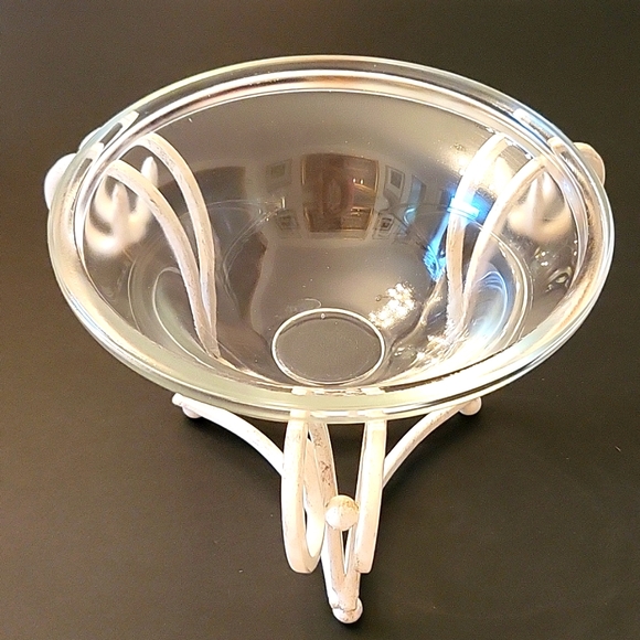 NEW Glass & Metal Floating Candle Bowl/Centerpiece, Distressed, 7" tall, BONUS! - Picture 4 of 14